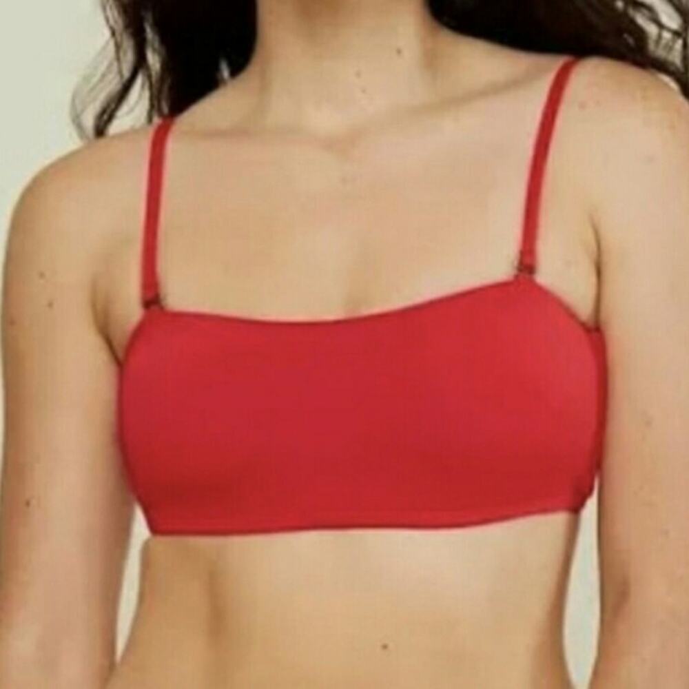 Andie Swim Rio Top Cherry Red Swimwear Bathing Suit Size M New